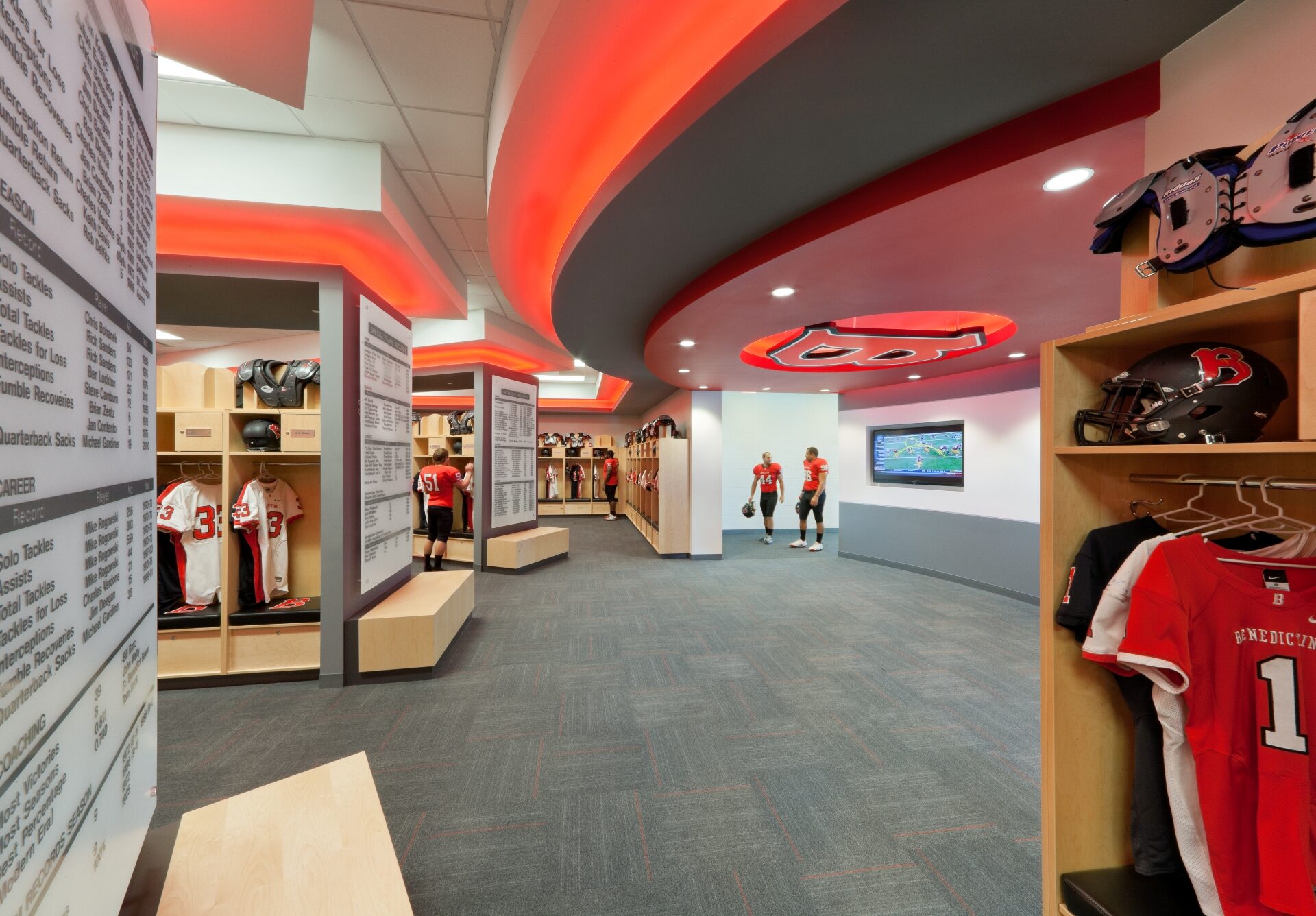 updated football locker room