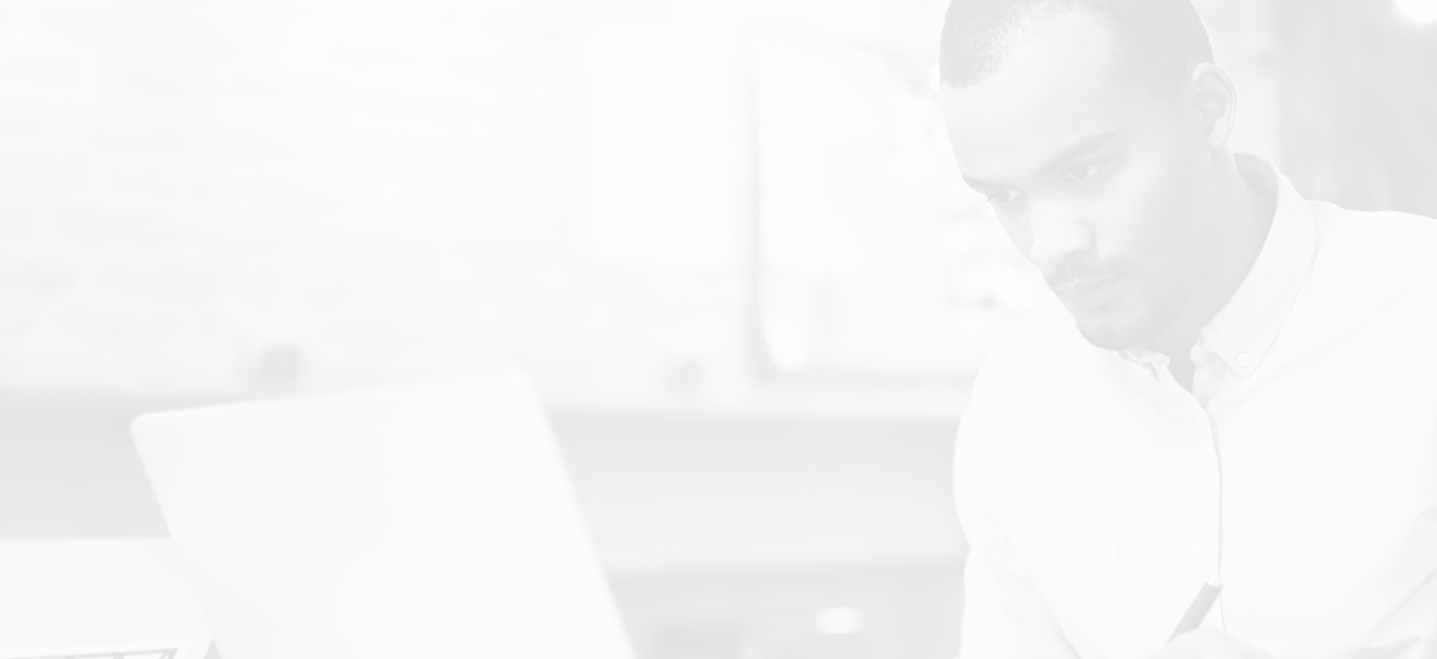 white background student on laptop