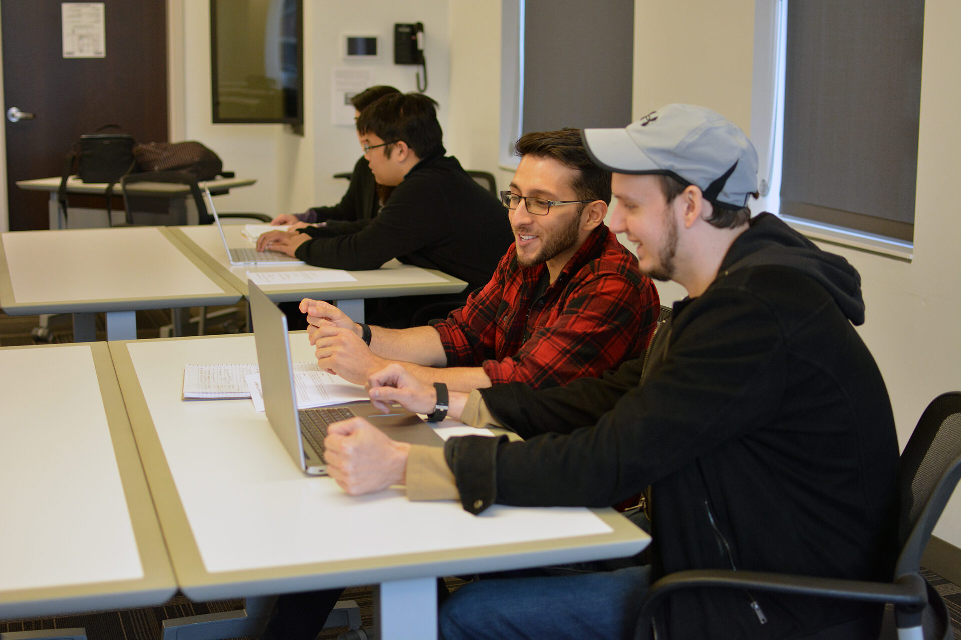 students on computer