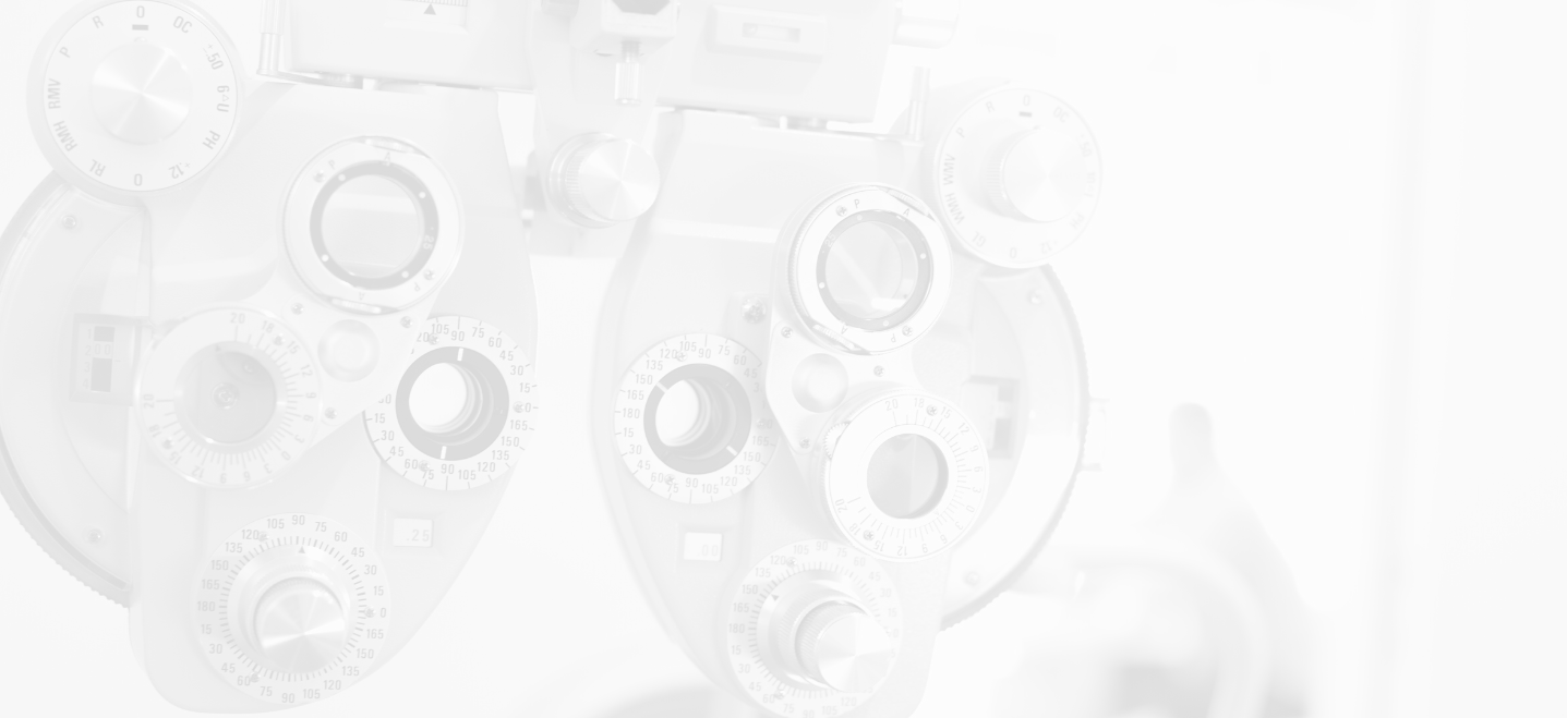 black and white phot of equipment to evaluate vision, image has a white overlay; Pre-Optometry program