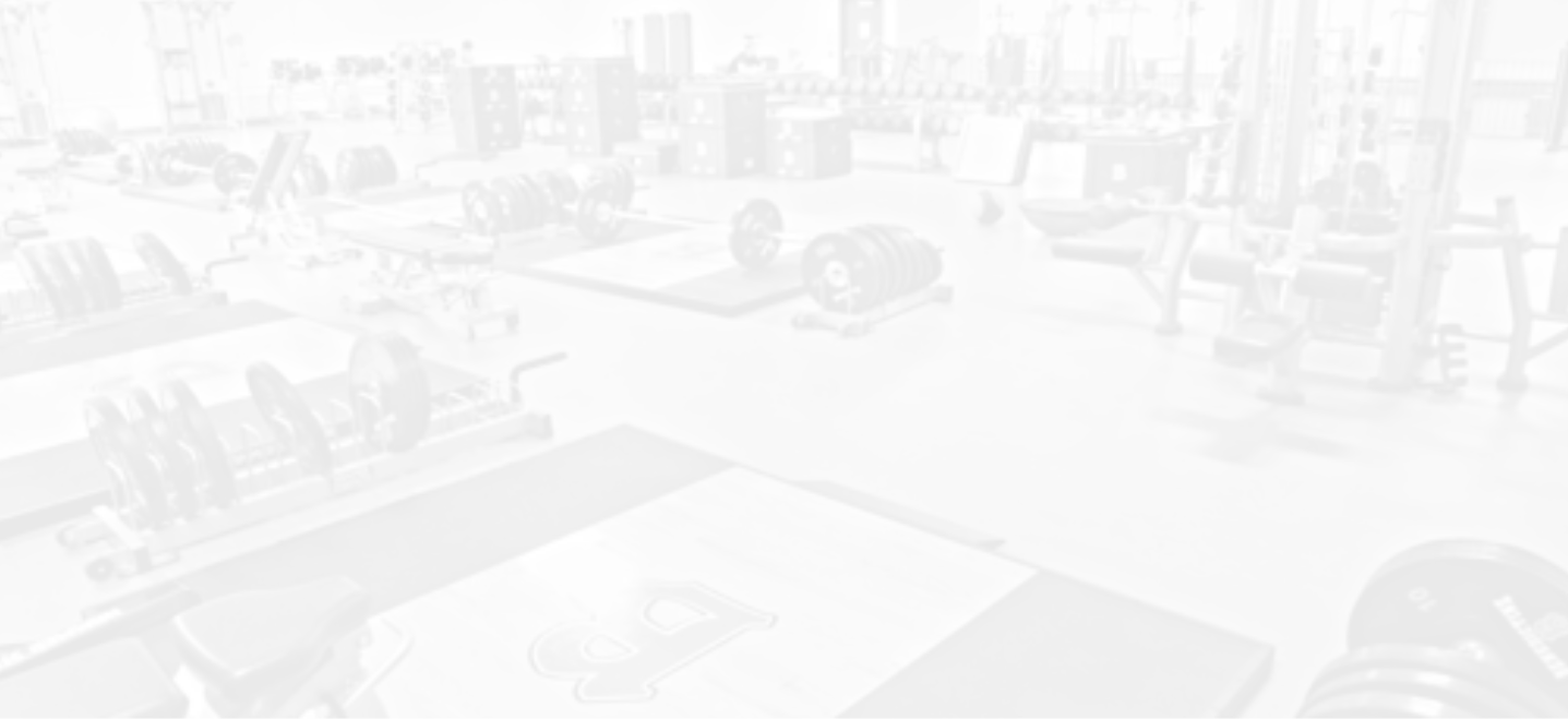 Benedictine University's weight room; image has white overlay; sport and exercise science