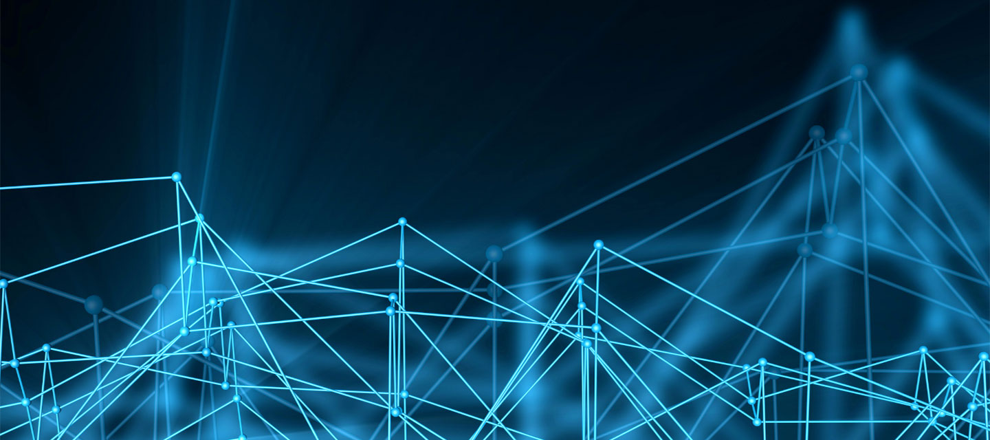 computer generated image of points and lines going up and down; computer science