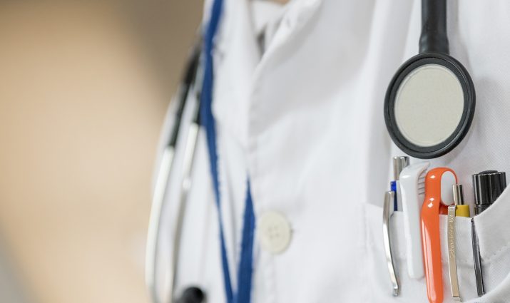Doctor coat with stethoscope
