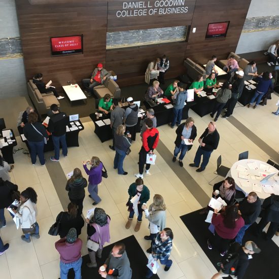 tables set up for fair