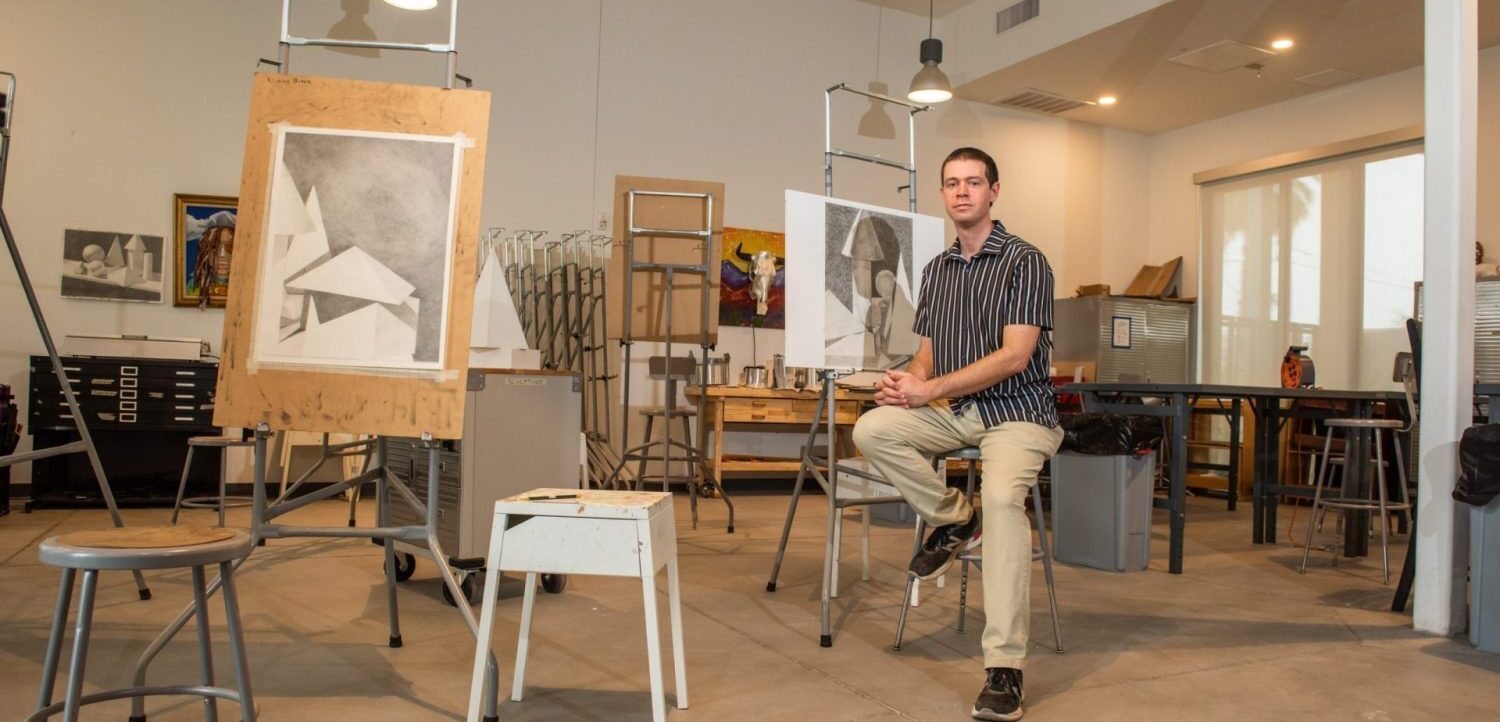 Mesa, arts professor, classroom, studio