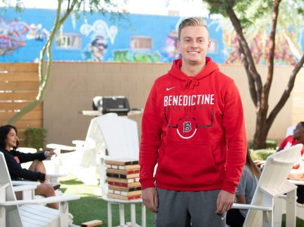 Male student, Mesa campus, student life, BenU