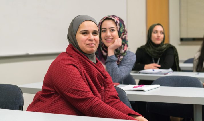 female students, classroom, studying, MPH