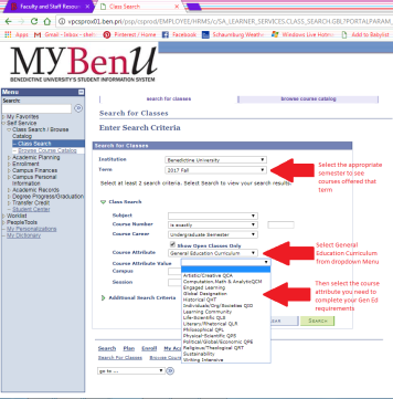 General Education - class search 2