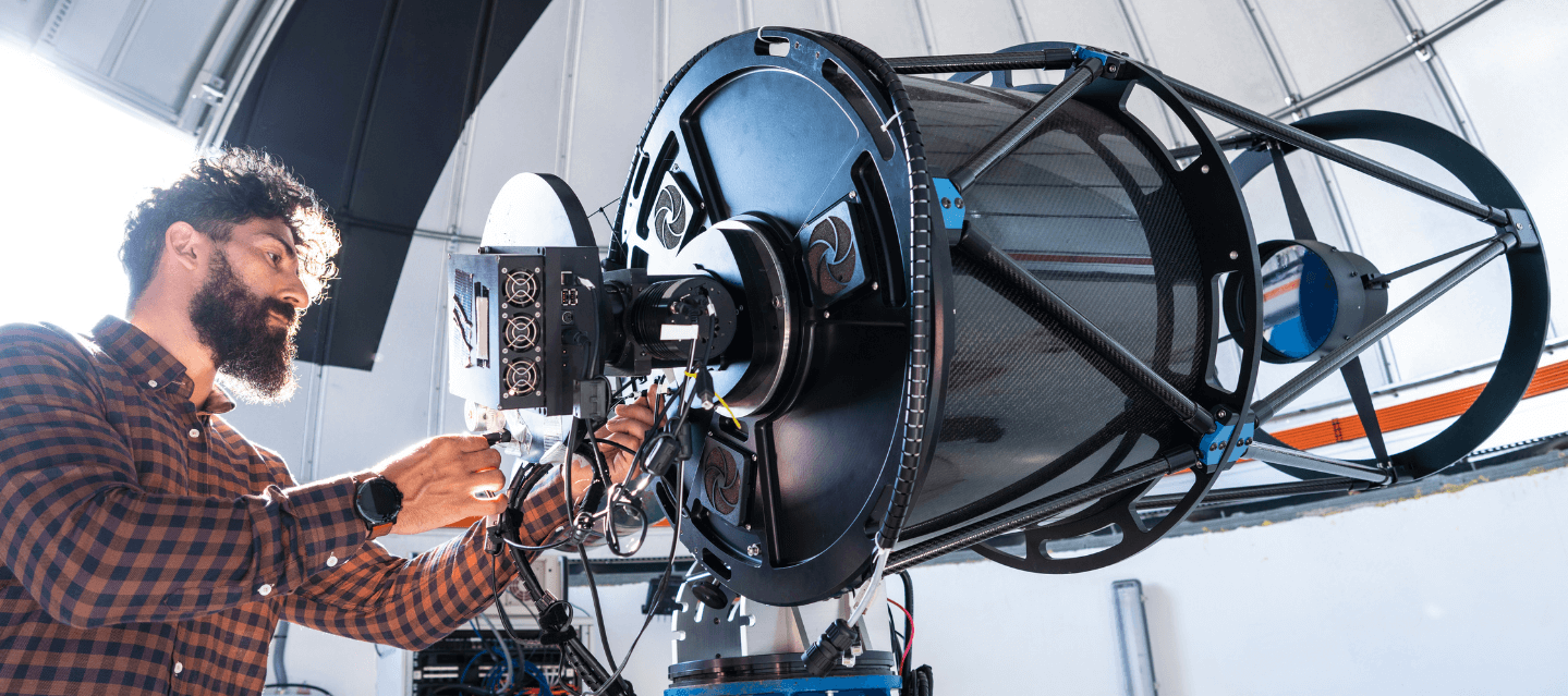man working on equipment