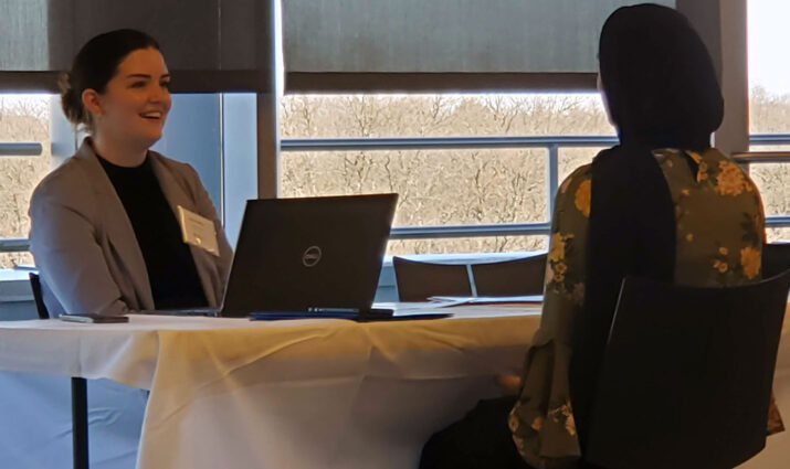 One-on-one interview at Job-a-Palooza