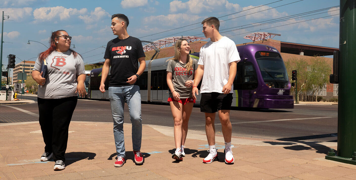 Mesa students walking