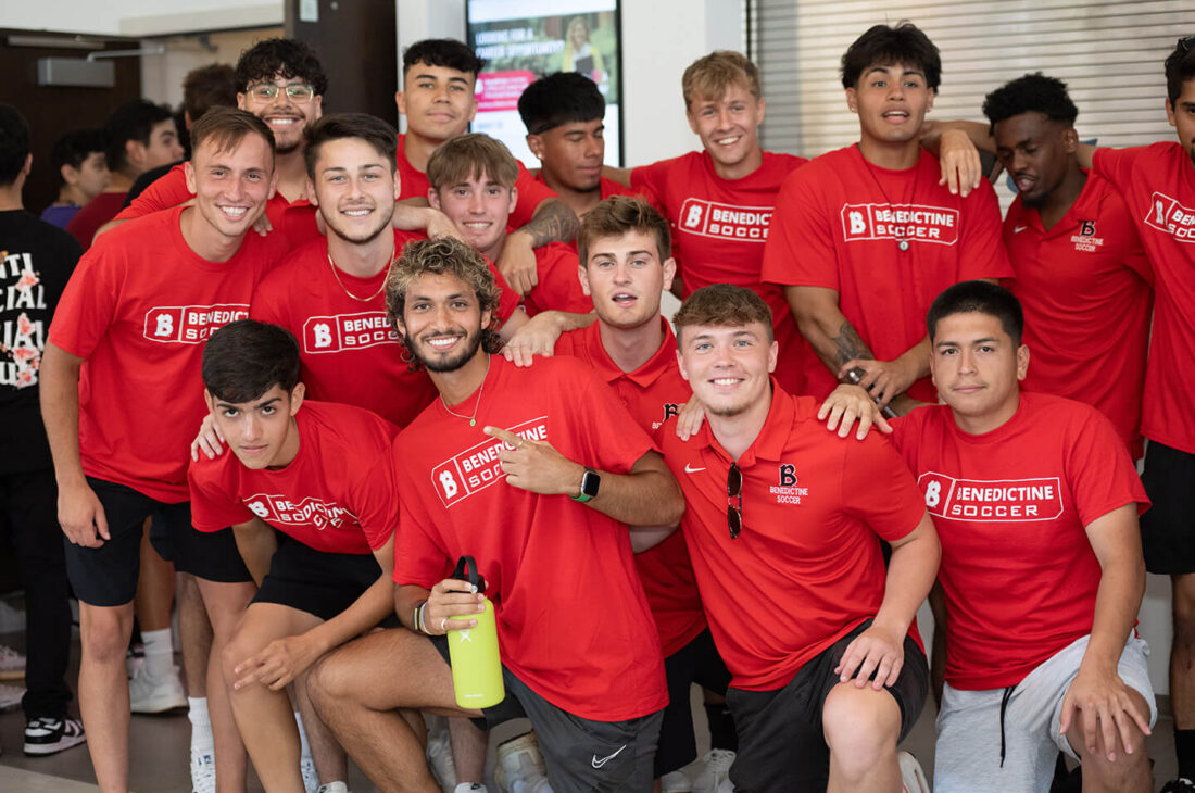 Benedictine men's soccer team on opening day