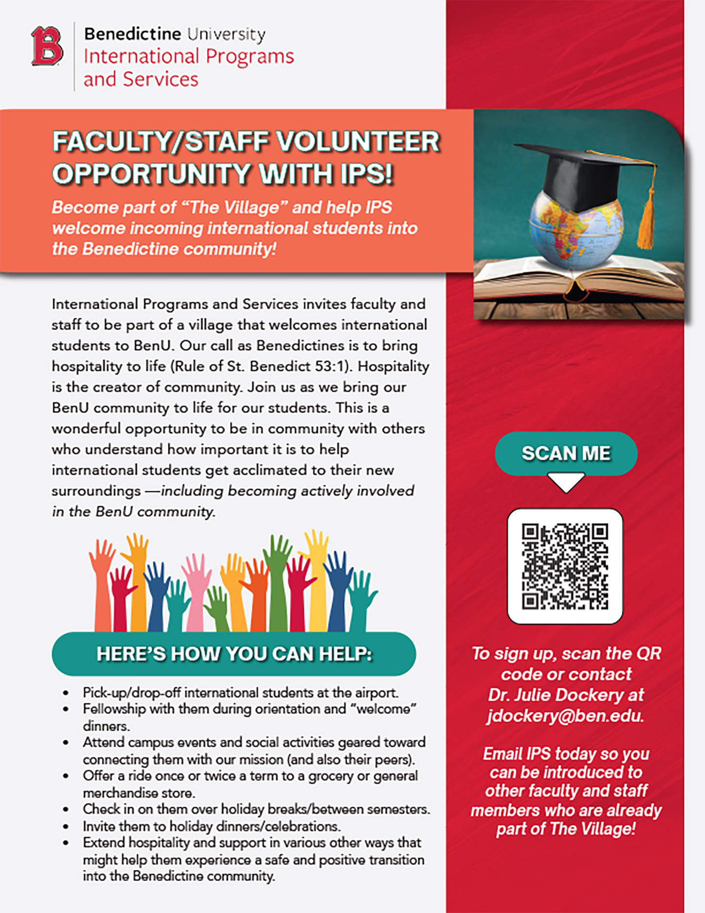 International Programs and Services Volunteer flier