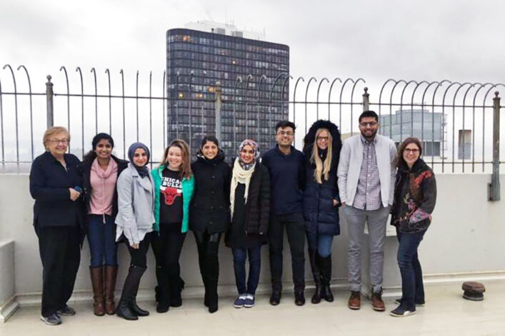 Scholars with Sue Mikula at Rita Tvrtkovic