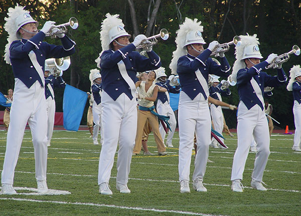 Drum Corp practicing at Benedictine University